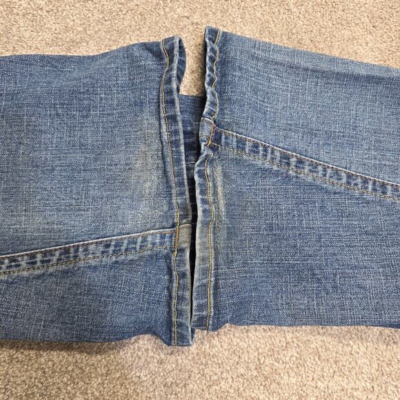 Y2K vtg Embellished boho western Revolution Distressed Flare jeans sz 11 - Picture 11 of 15